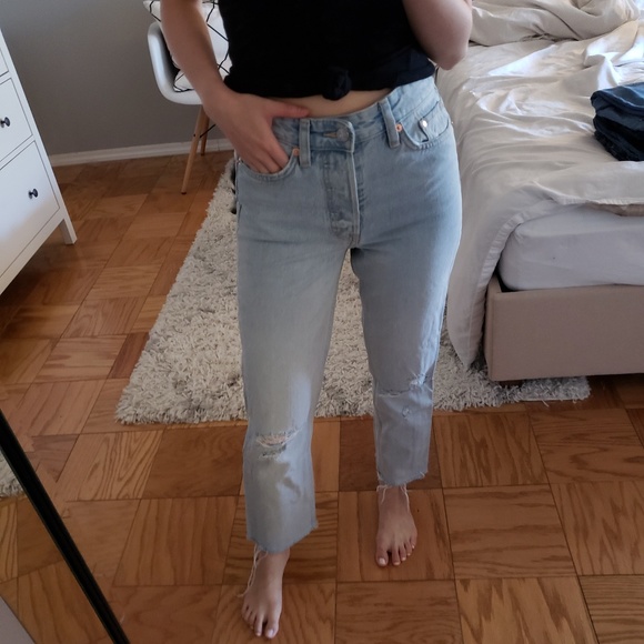 h&m vintage straight high jeans